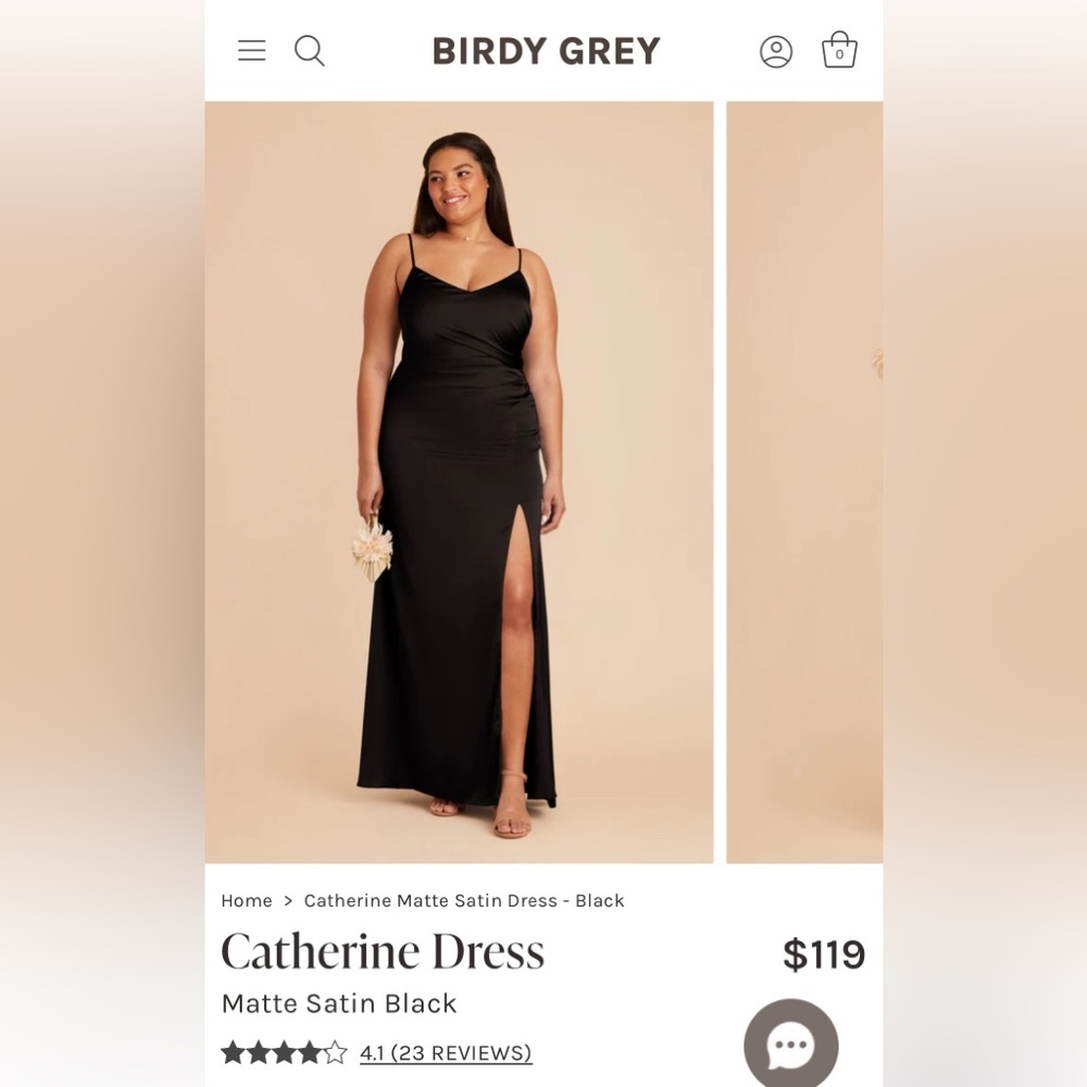 Birdy Grey Catherine Matte Satin Dress-Black